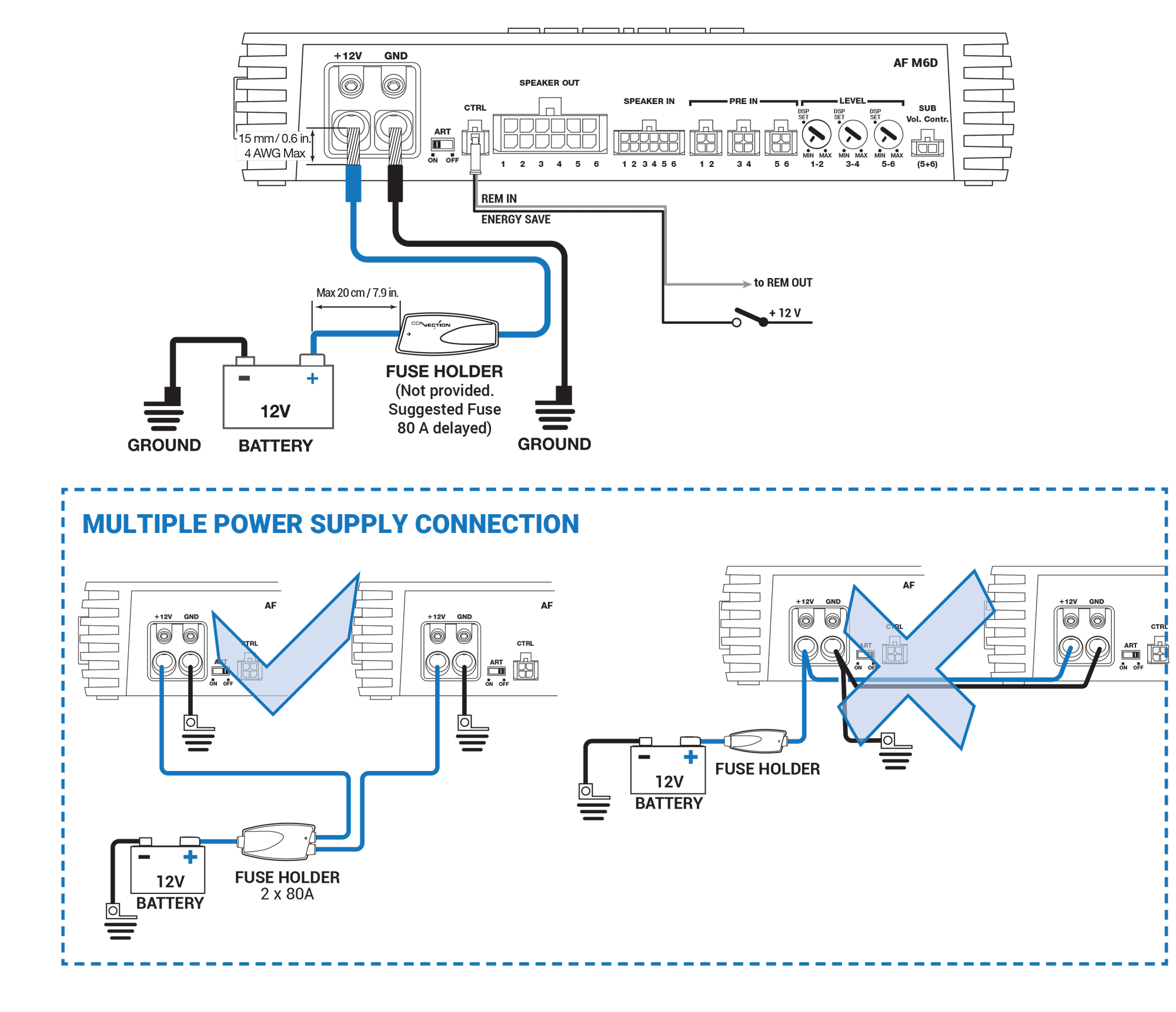 6.POWER SUPPLY AND REMOTE CONNECTION/FUSE REPLACEMENT Audison